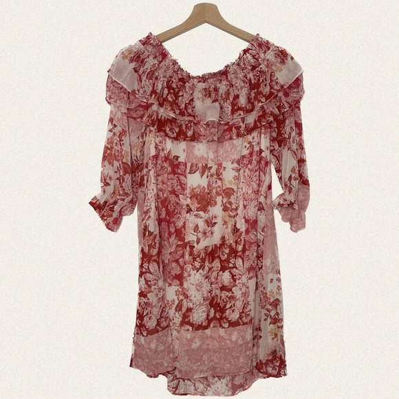 House of Harlow 1960 Chiffon  Floral Mini Dress - Women’s M - Picture 1 of 5